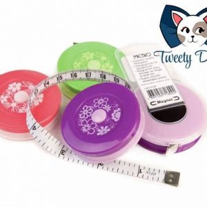 Mètre ruban fleur, rétractable et aimanté