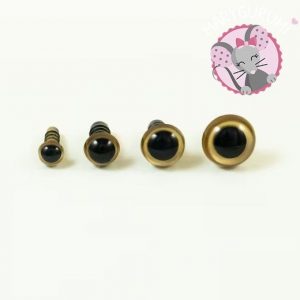 10 Yeux de sécurité marron