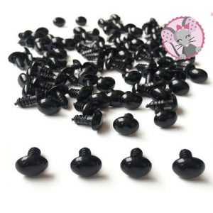 10 Yeux de sécurité Ovales Noirs