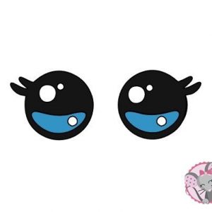 Yeux 18mm Bleu "Ginger" (Flex/Flock)