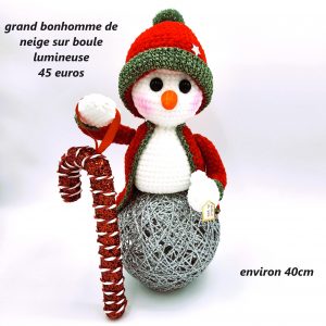 grand bonhomme de neige lumière