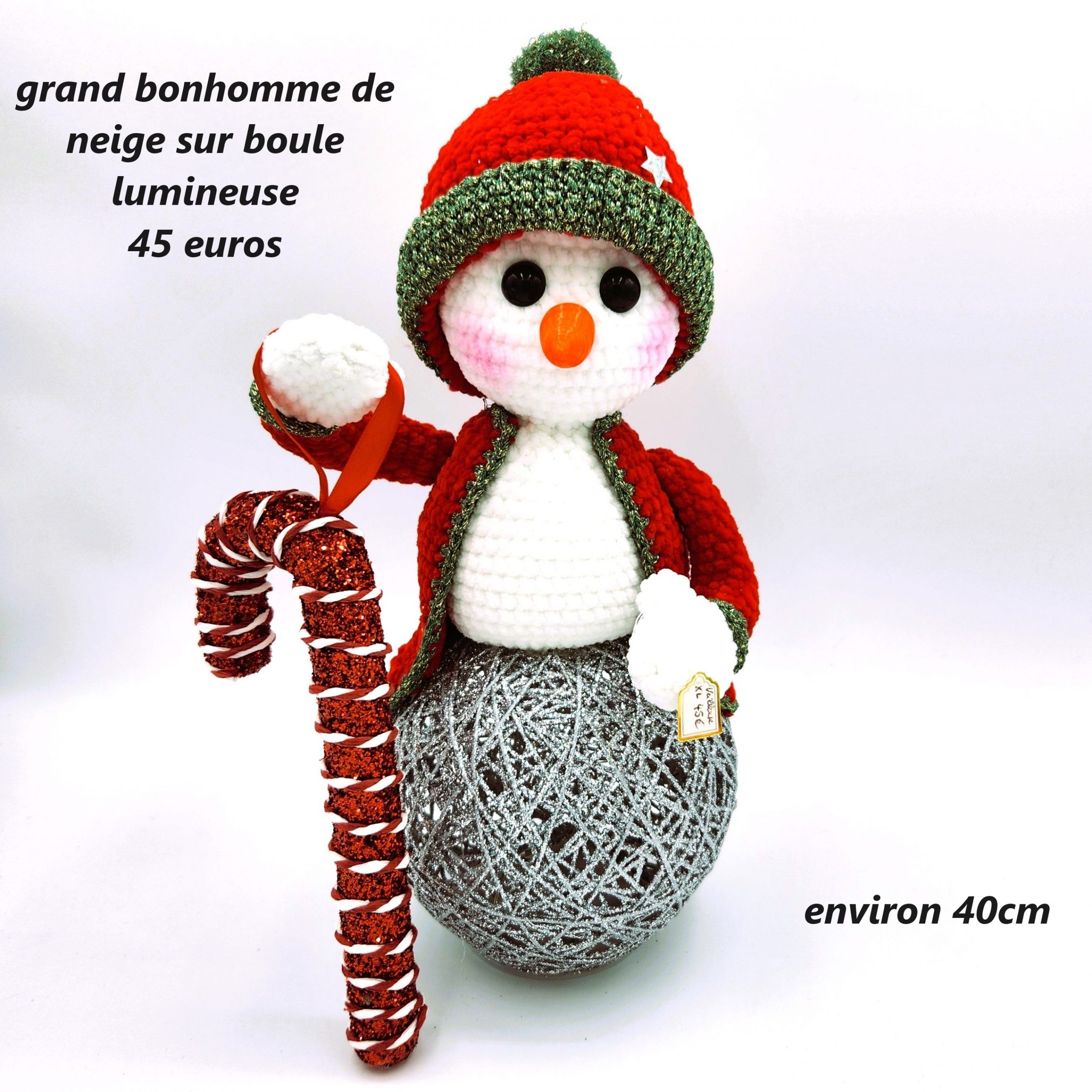 grand bonhomme de neige lumière