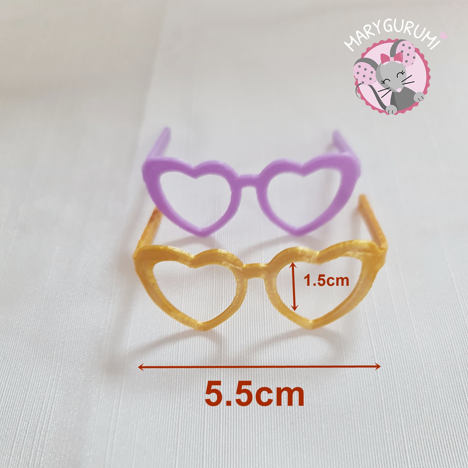 lunettes coeur pour poupée