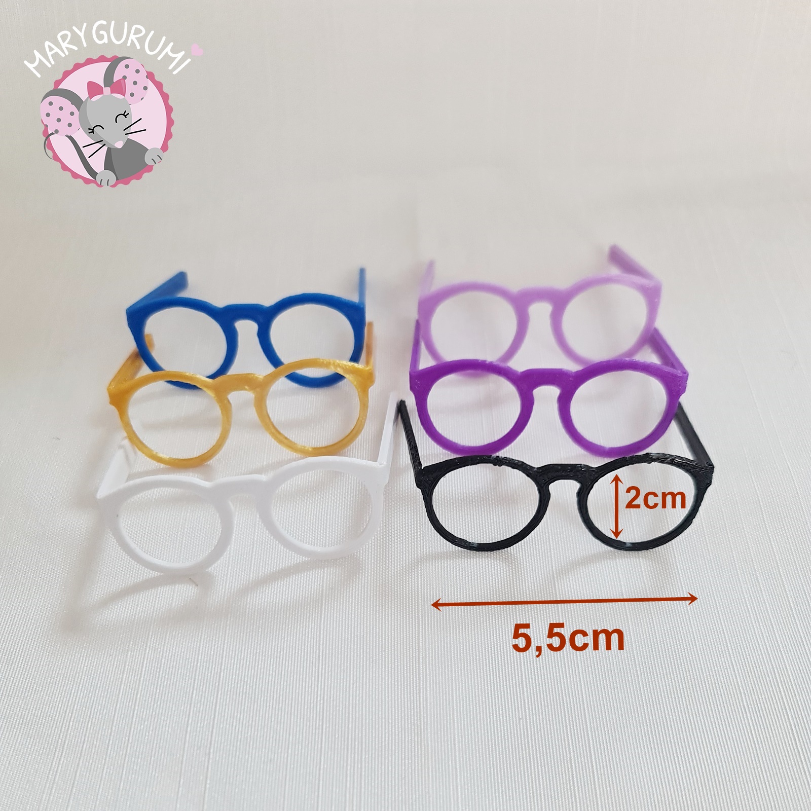 lunettes rondes pour poupée