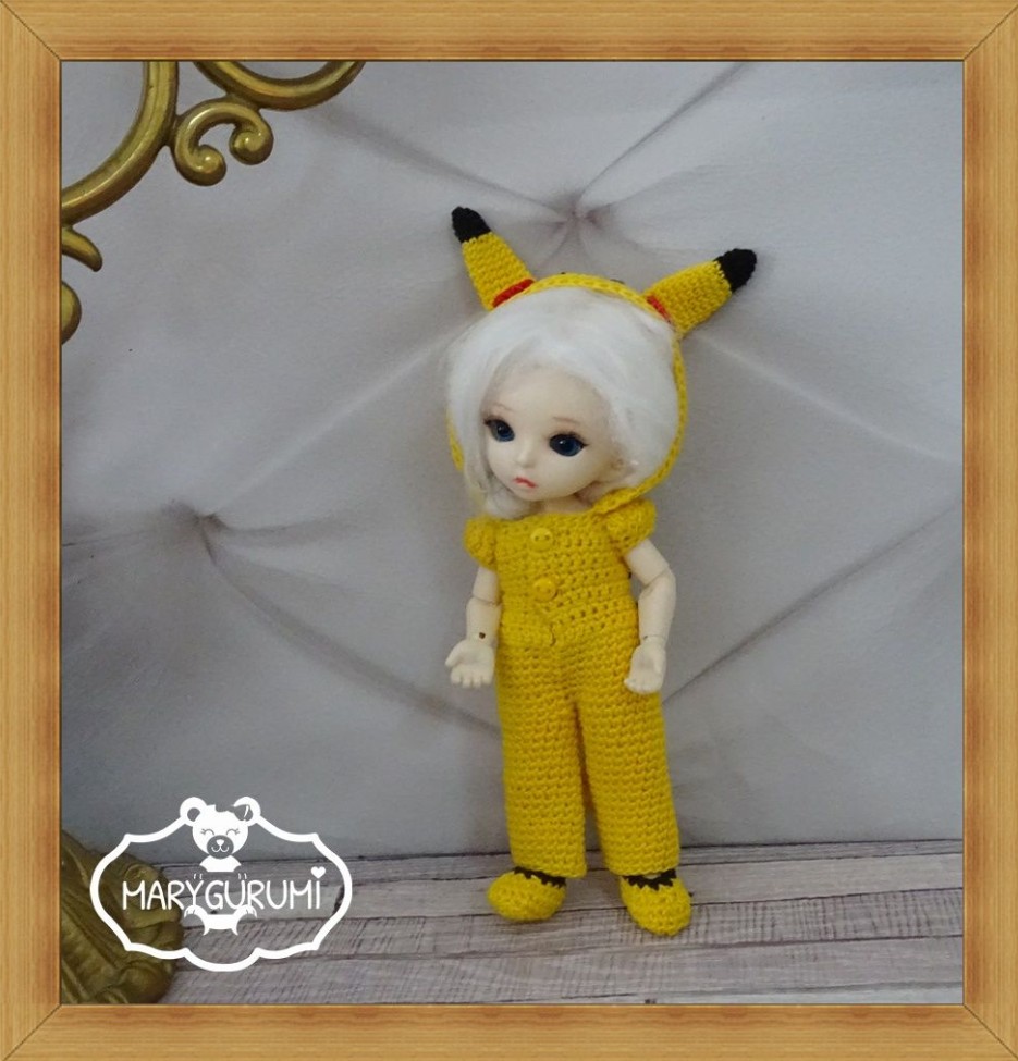 TUTORIEL : Tenue Pikachu pour poupée BJD)