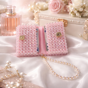 Porte-cartes "Cardelya" Rose, (2 compartiments)